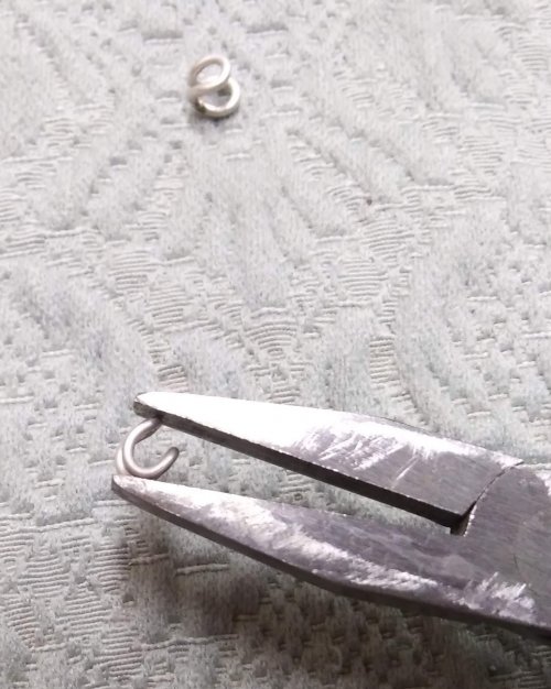 Judy Larson's Simple Bail on a Coin Pendant - , Findings & Components, Toggles & Clasps, Earwire & Headpin, Butane Torch, Soldering, Solder, Bend the closed ends together.
